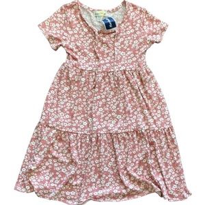Dream gurl flower pink and white pullover dress